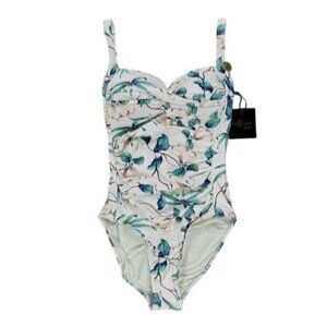 Niptukc Swim Womens Floral One-Piece Swimsuit Multi-Fit Cup Size 6